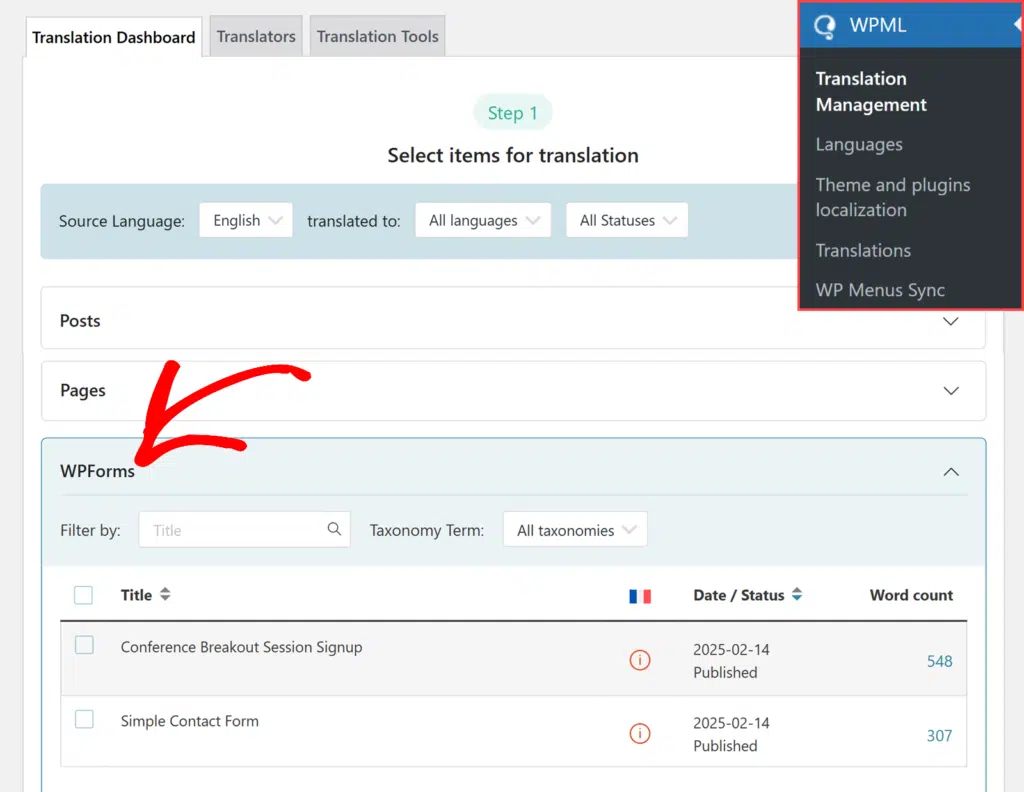 wpml-wpforms-translation - WPForms