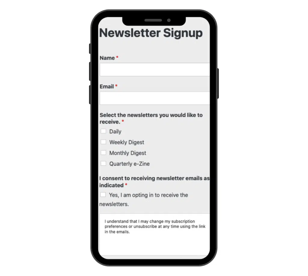 Erstellung von Formulardesigns, die mobil responsiv sind
