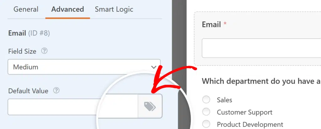 Click Smart Tags icon