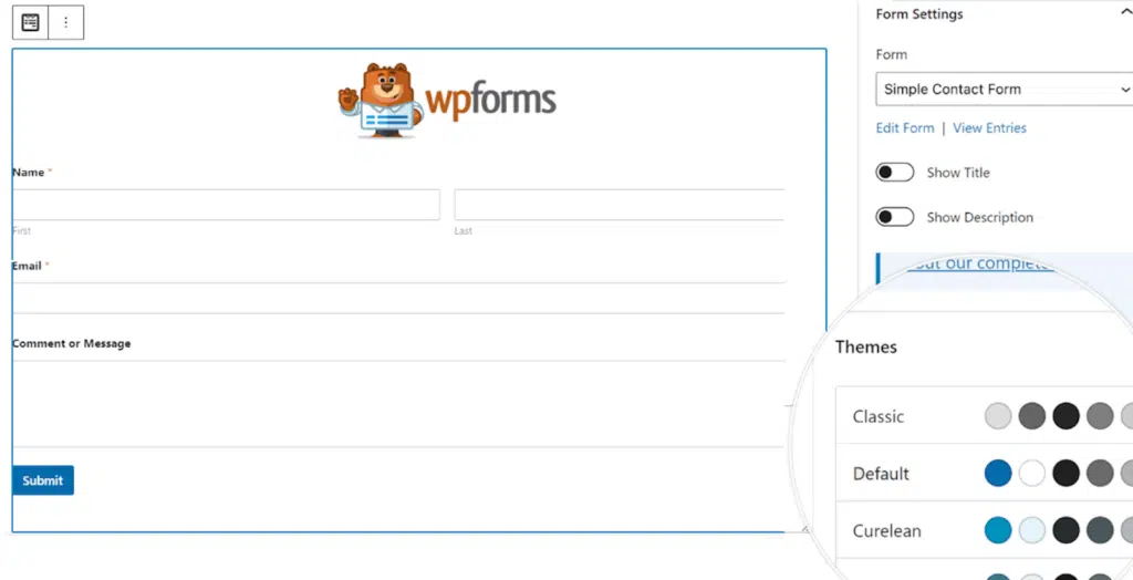 Verwendung des Block-Editors zur weiteren Gestaltung eines Formulars
