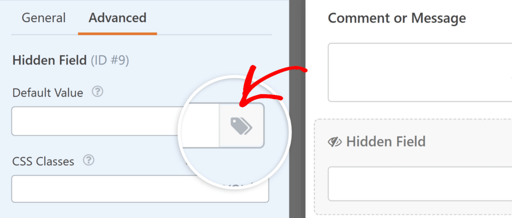 click-smart-tags-icon - WPForms Adding a Smart Tag as the default value for a Hidden Field