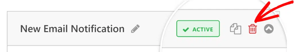 delete-notification - WPForms Deleting an email notification