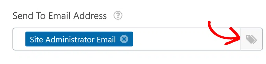 Accessing Smart Tags for a field in the notifications settings