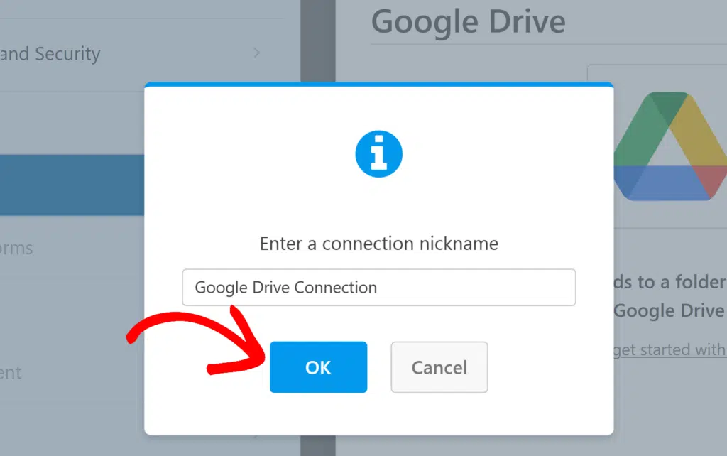 Enter connection name
