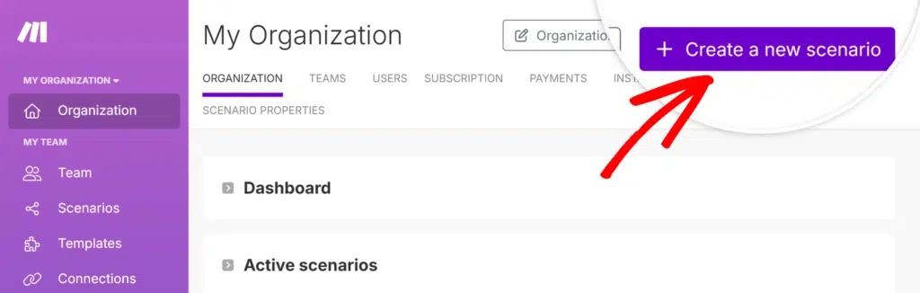 create-a-scenario - WPForms Click the Create a new scenario button