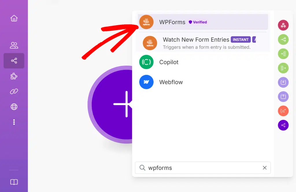 select-wpforms-app - WPForms Select a module app