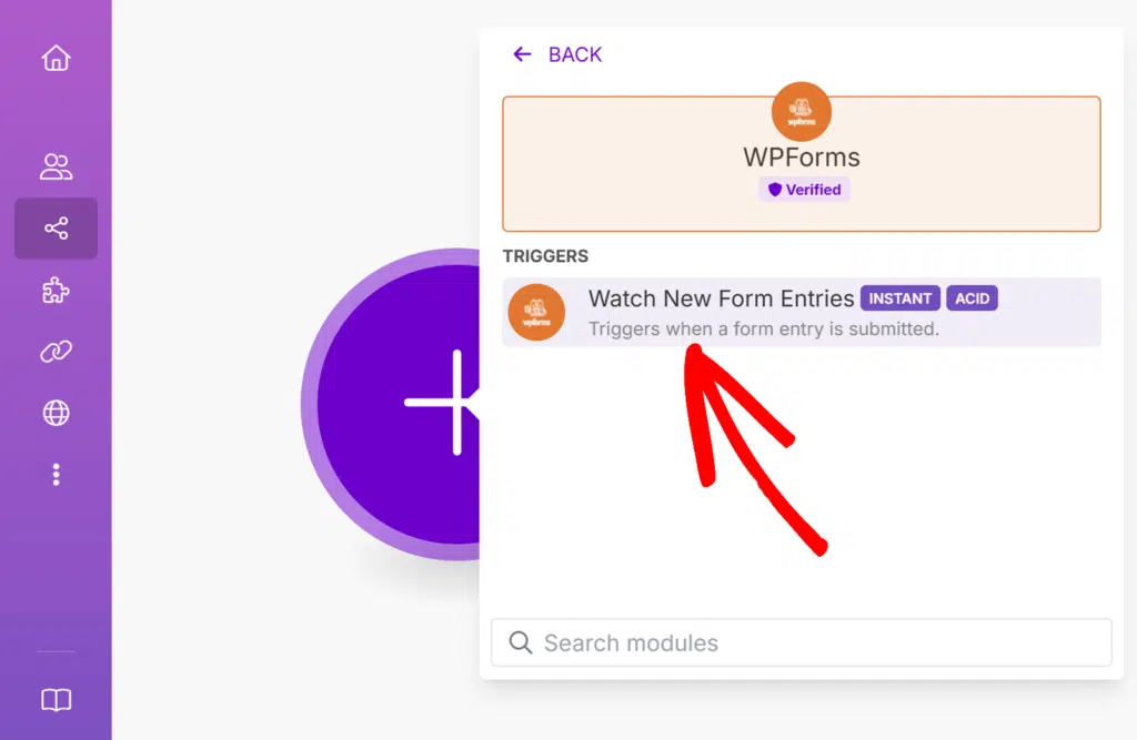 select-wpforms-trigger - WPForms Select the WPForms trigger action