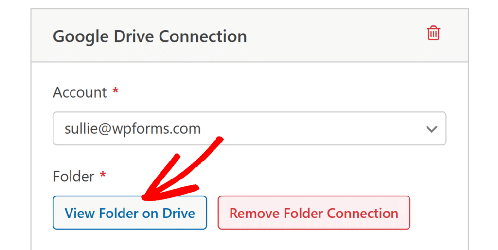 view-folder-google-drive - WPForms View Folder on Drive button