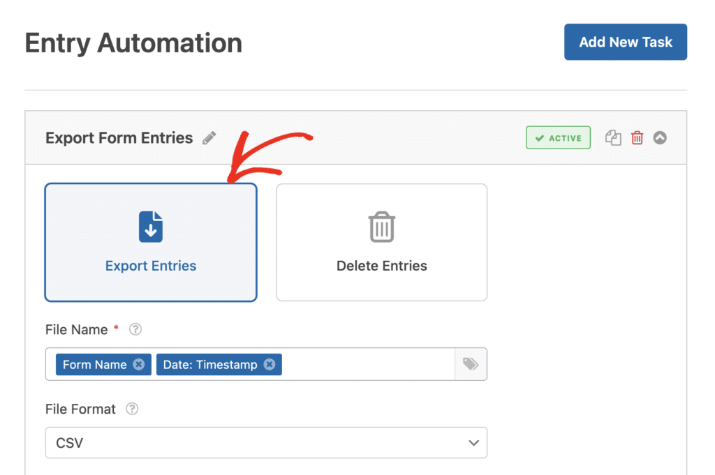 export-entries-option - WPForms