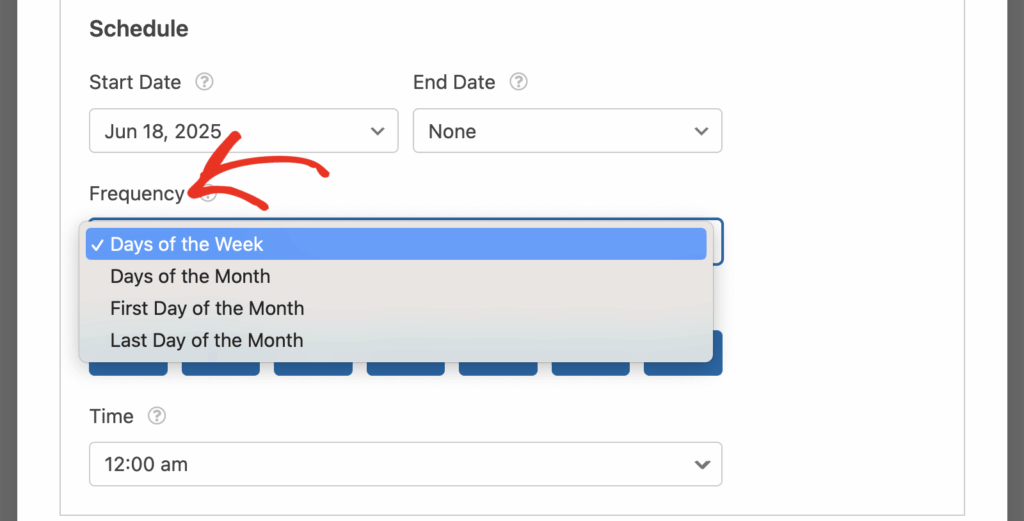 frequency-options - WPForms