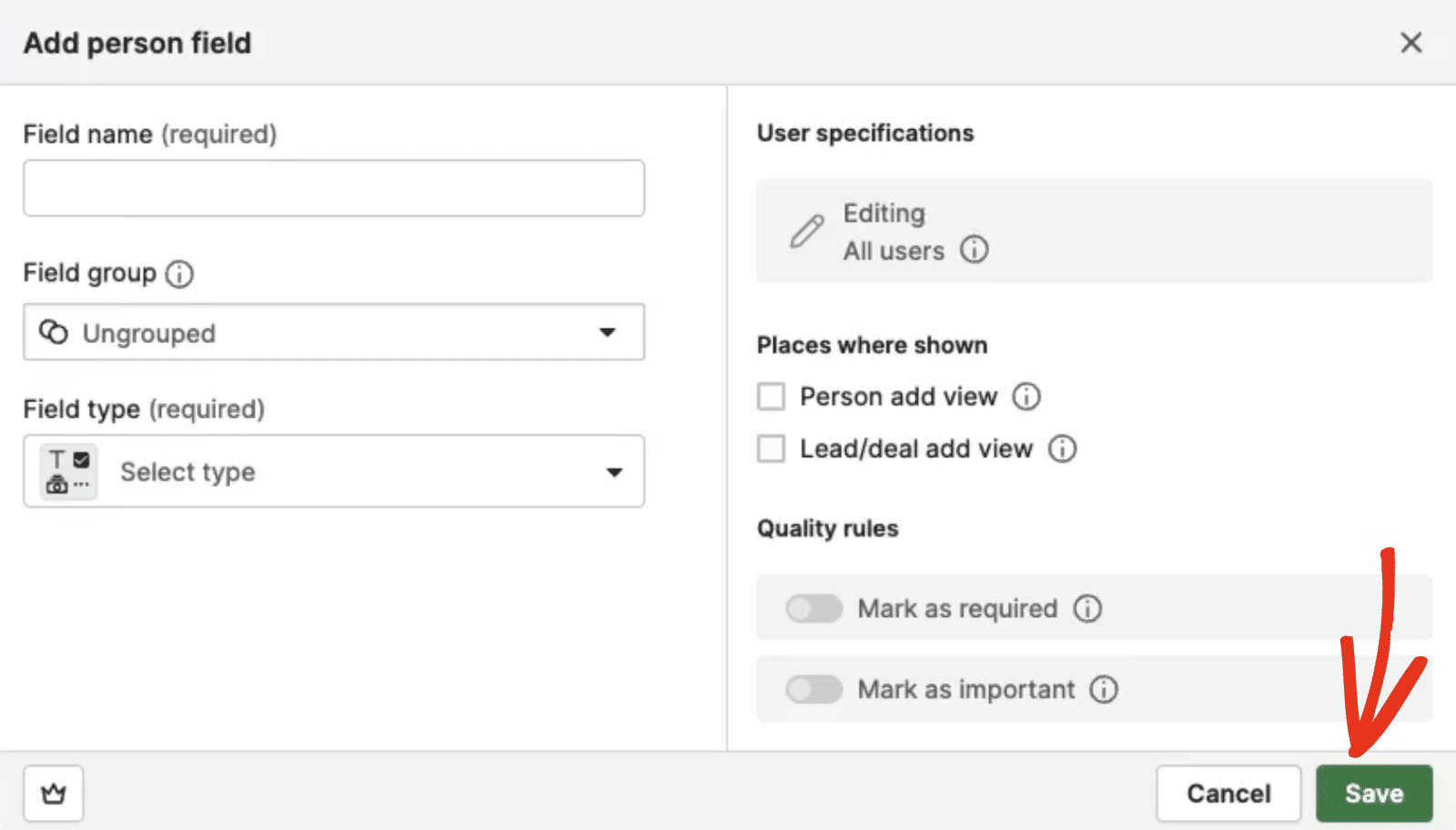 Custom field overlay