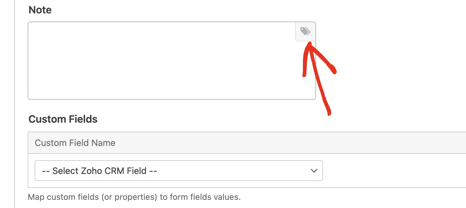 Select tag to show smart tags