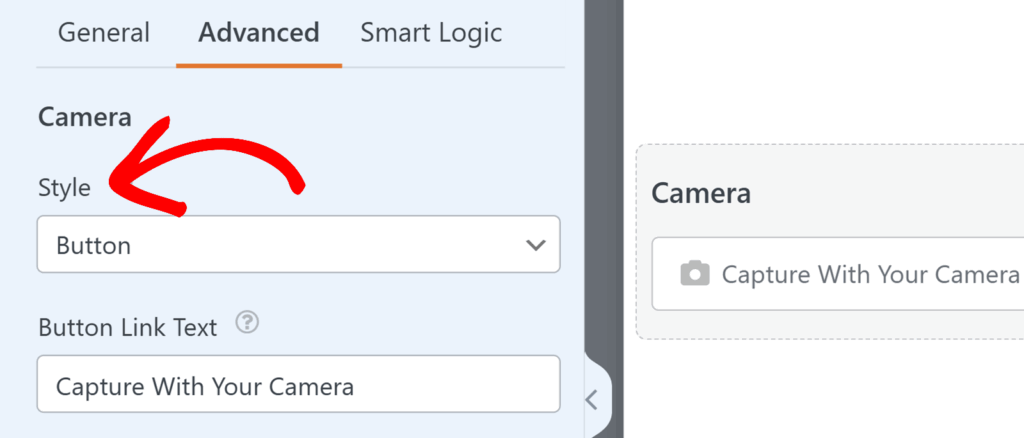 camera-field-style-option - WPForms