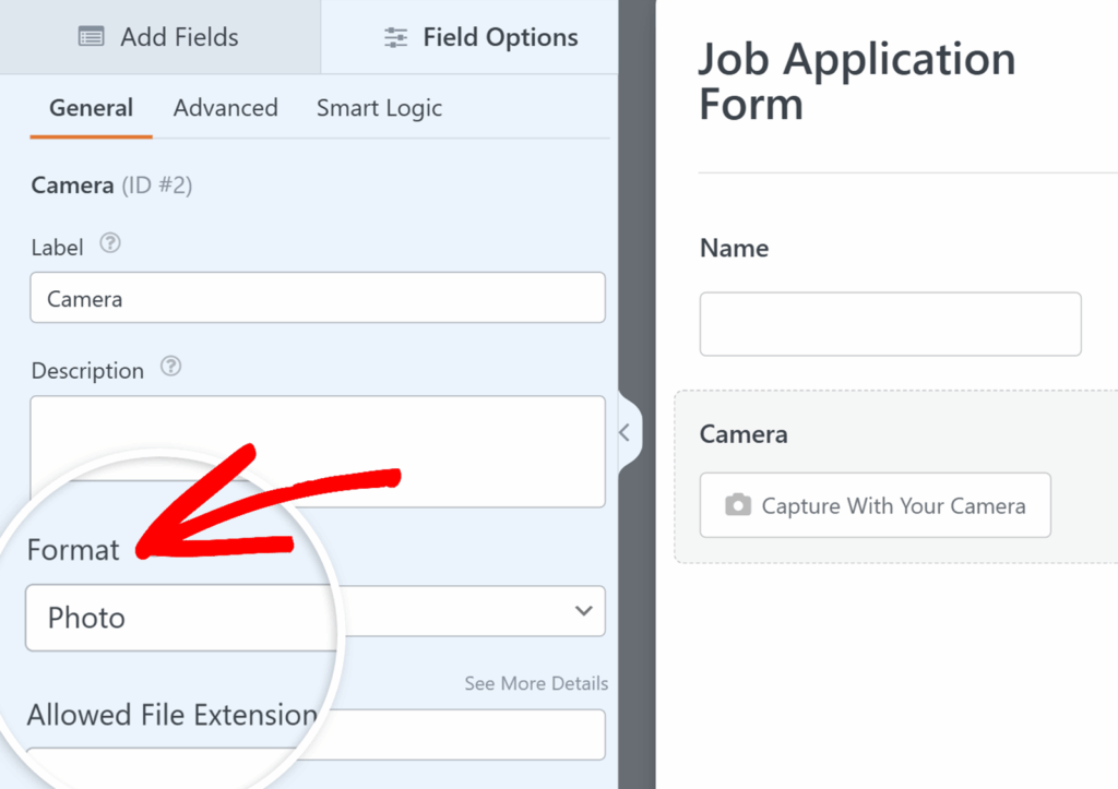 format-option-camera-field - WPForms