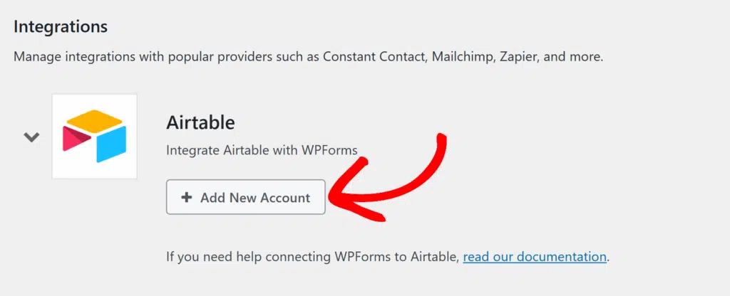 connect-airtable-wpforms - WPForms Add New Account Airtable