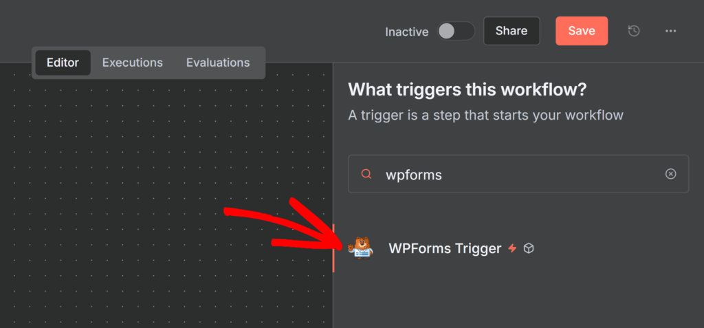wpforms-trigger-node - WPForms WPForms-Auslöser hinzufügen