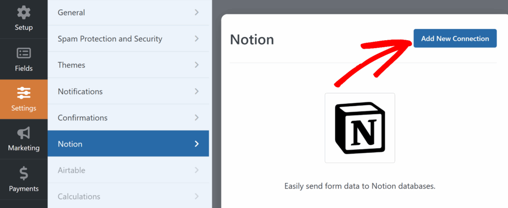 add-new-notion-connection - WPForms