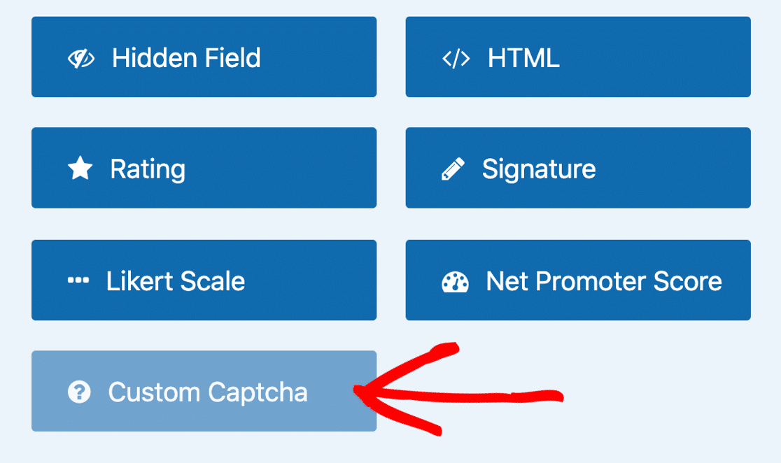 Grayed out Custom CAPTCHA field