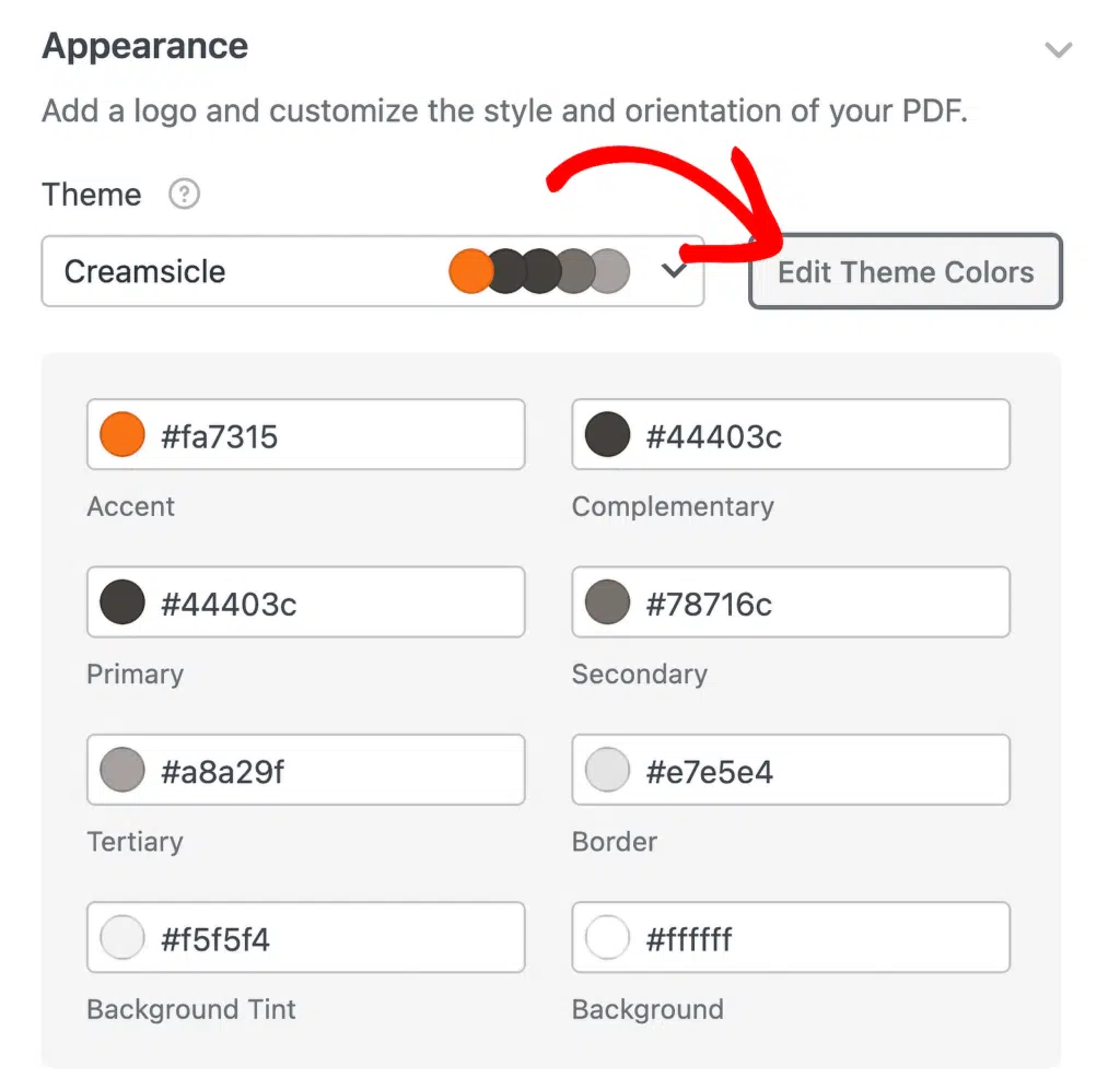 edit theme colors pdf