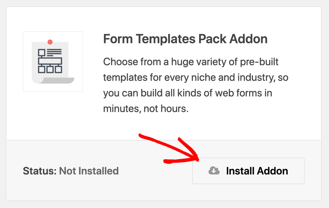 Form Templates Pack addon