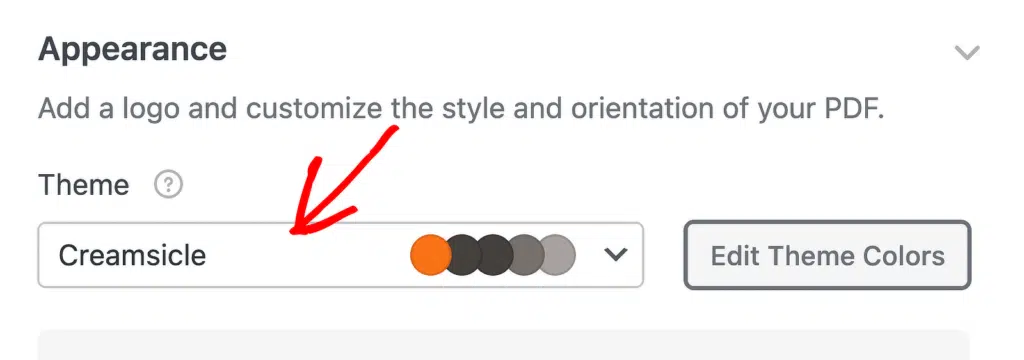 pdf settings appearance