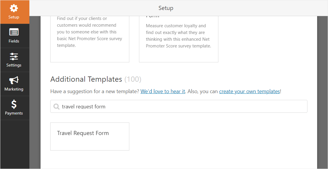 travel request form template