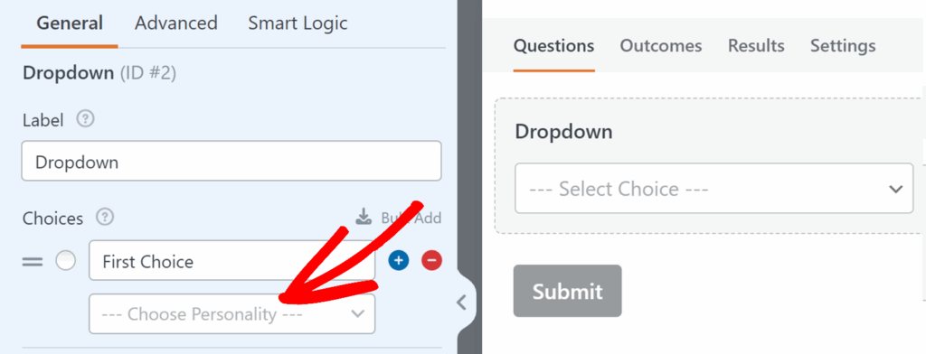 Personnalité de la carte pour répondre