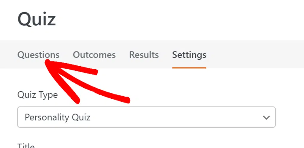 Questions tab