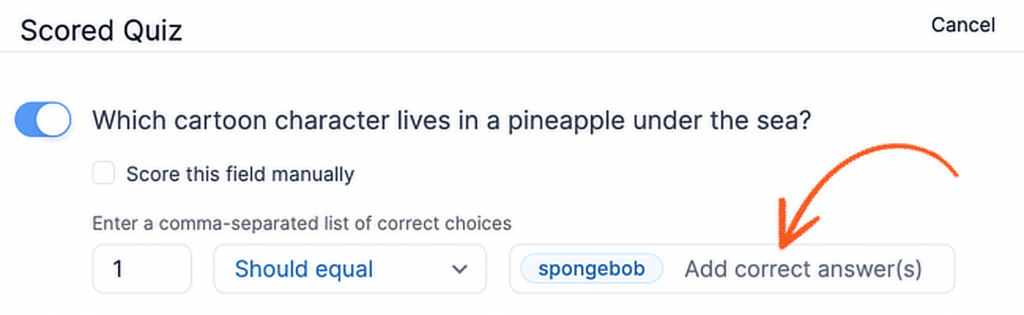 correct answer quiz maker formidable forms