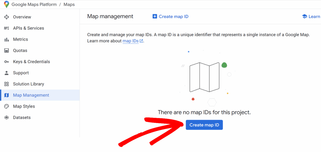 Create map ID button