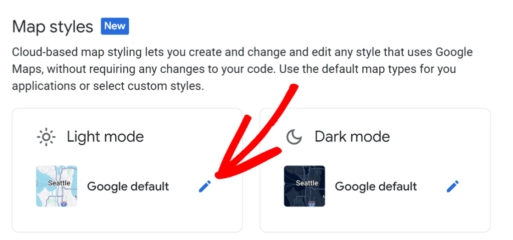 Set custom map style