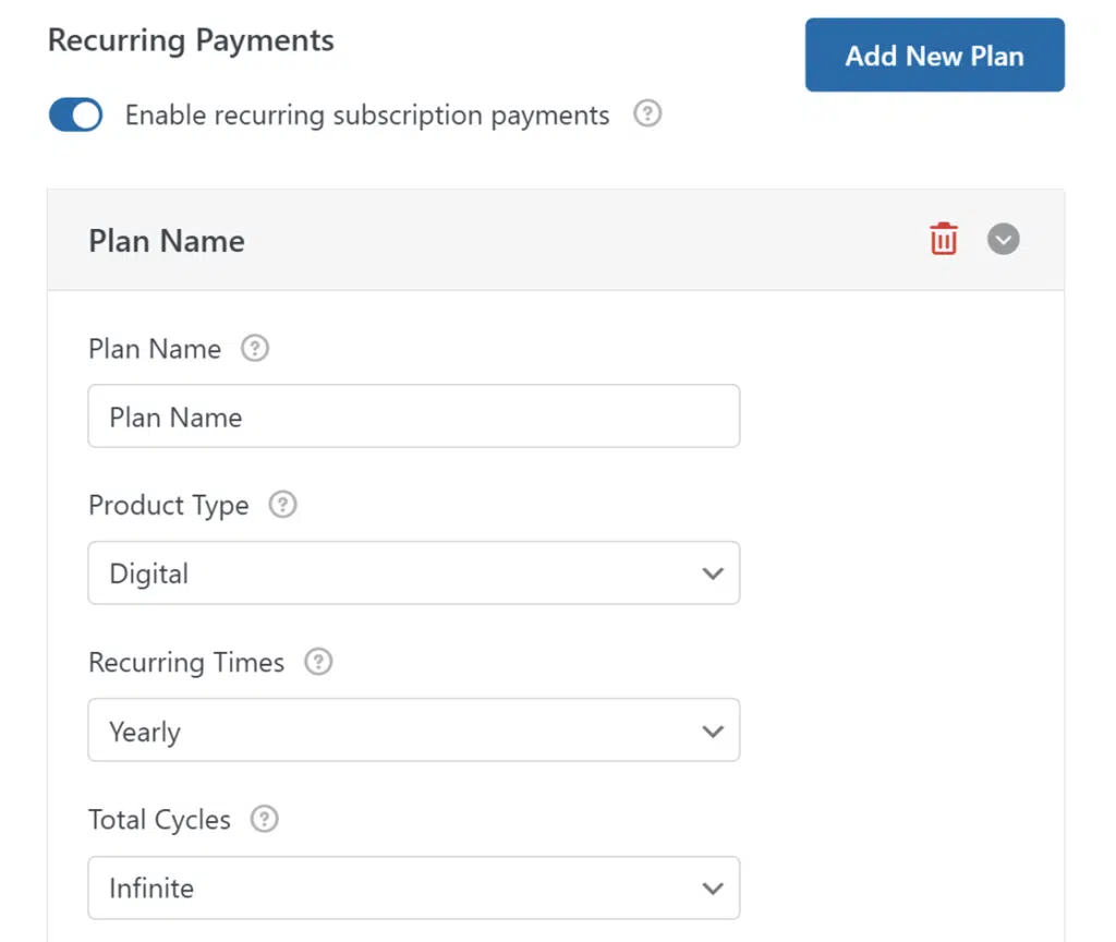 recurring-payment-options-paypal-commerce - WPForms recurring payment options paypal commerce