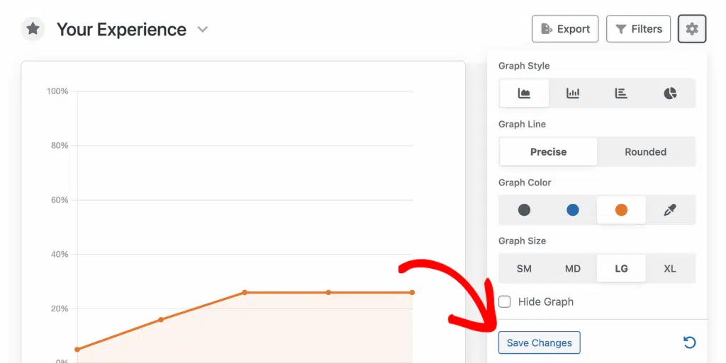 survey and polls graph style save changes