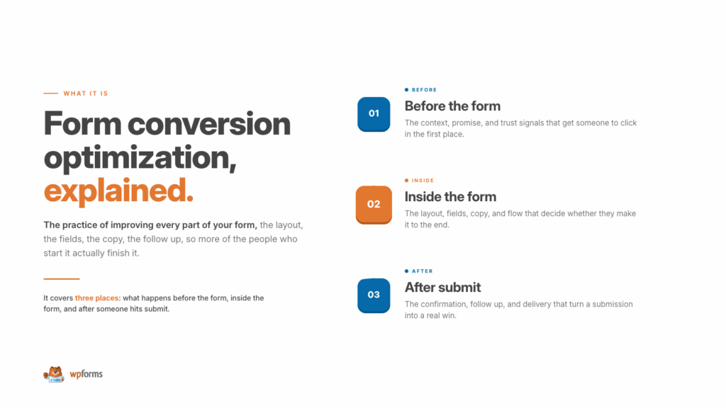 Optimierung der Formularumwandlung in drei Schritten