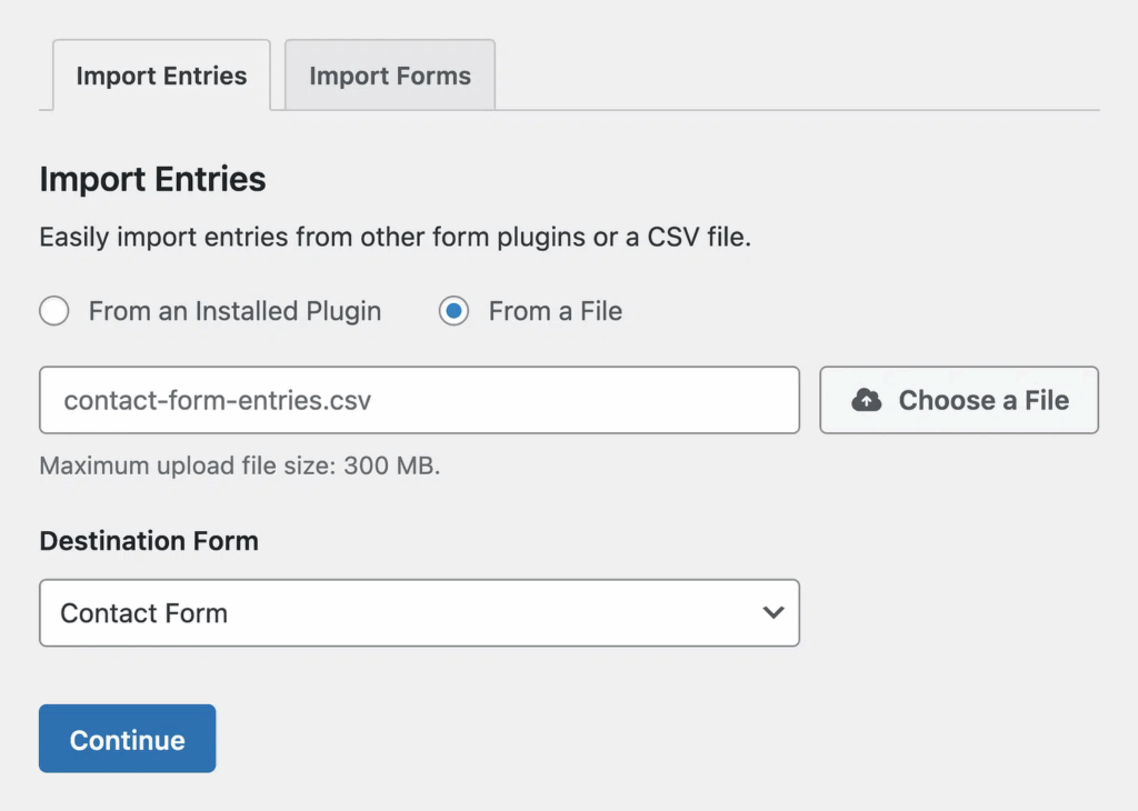 entry importer csv example - WPForms entry importer csv example