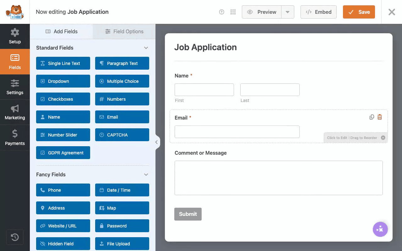 smart edit add remove reorder fields - WPForms smart edit add remove reorder fields