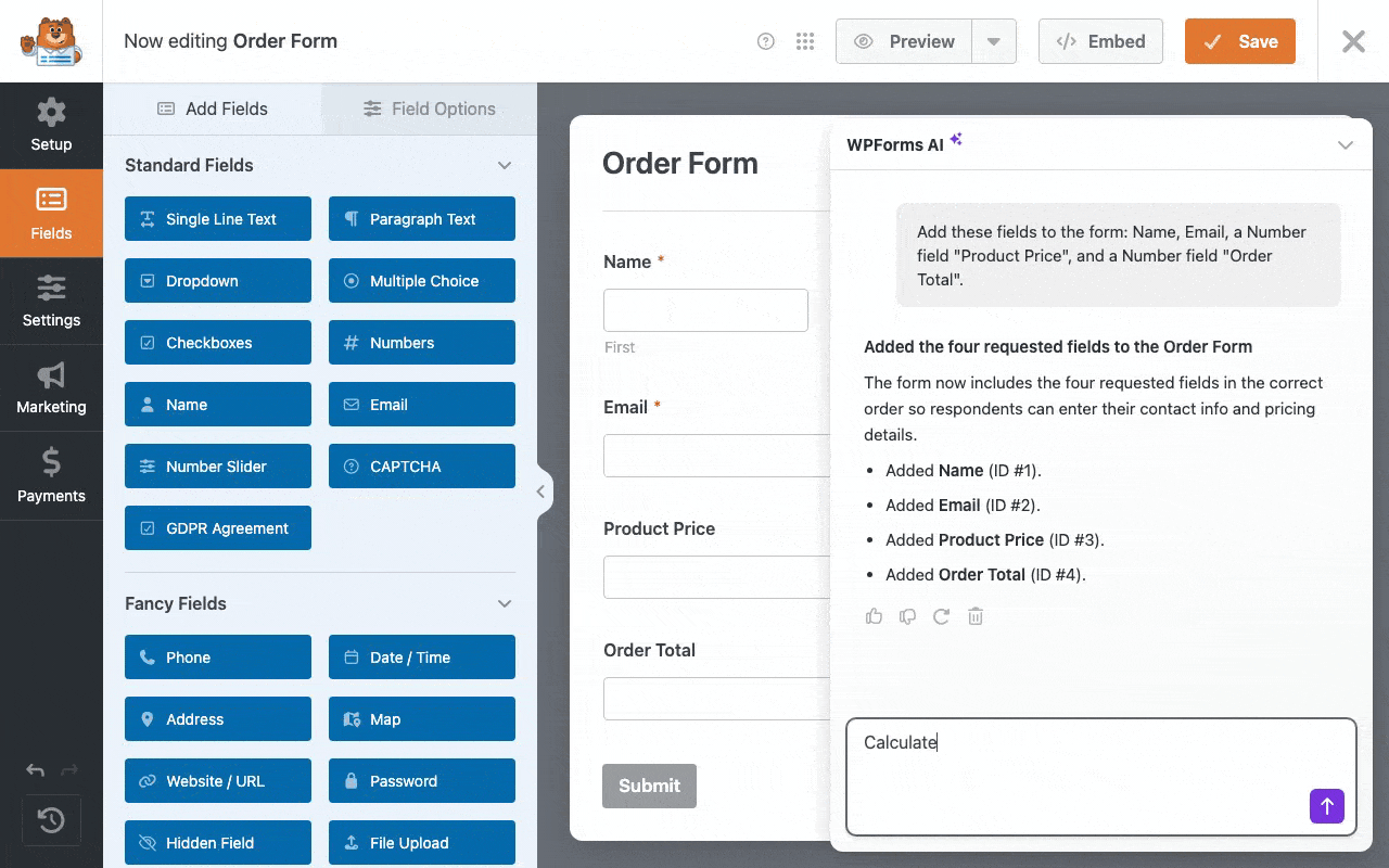 smart edit generate calculation formulas - WPForms smart edit generate calculation formulas