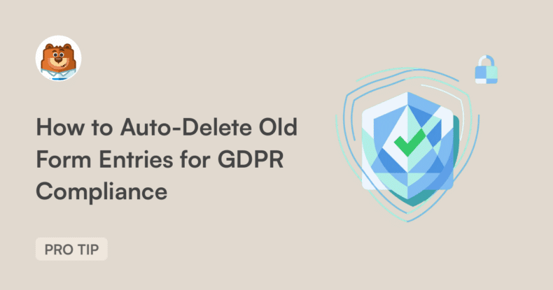 Como eliminar automaticamente entradas antigas de formulários para conformidade com o GDPR