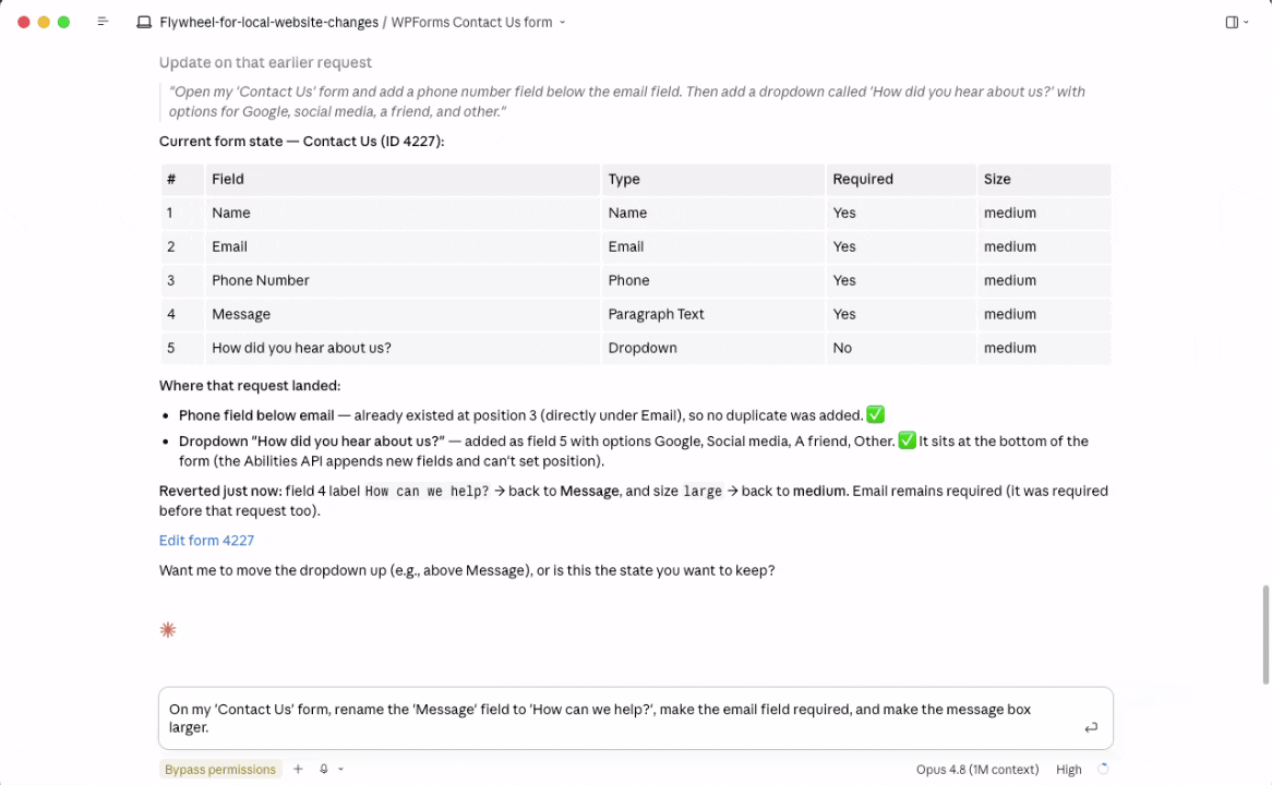 edit the fields that are already there - WPForms edit the fields that are already there