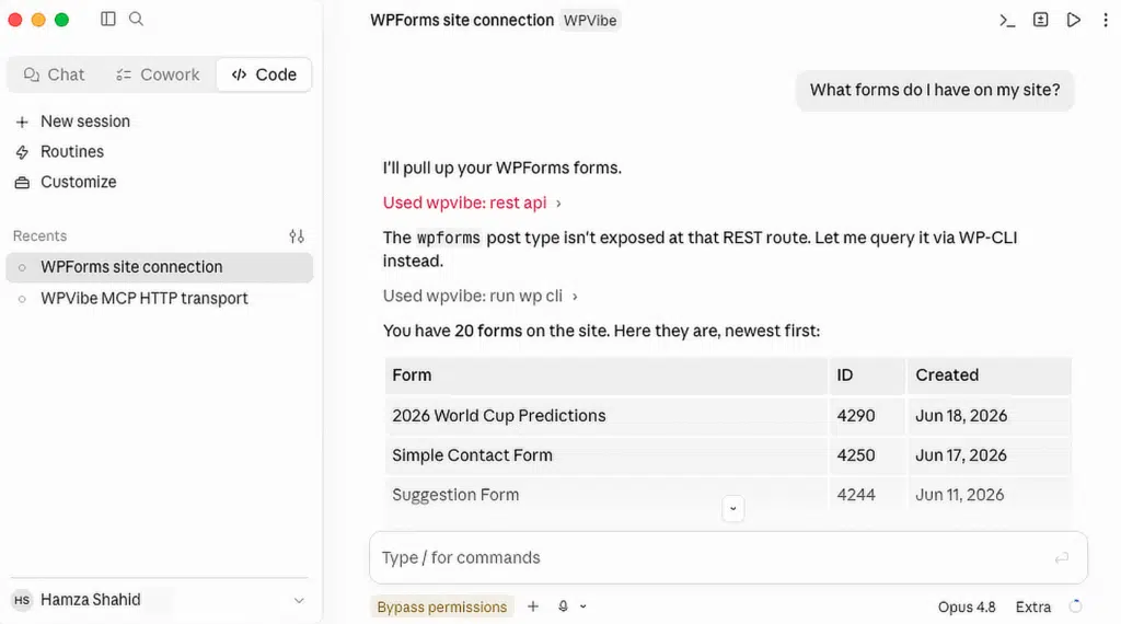 elenca tutti i moduli wpvibe