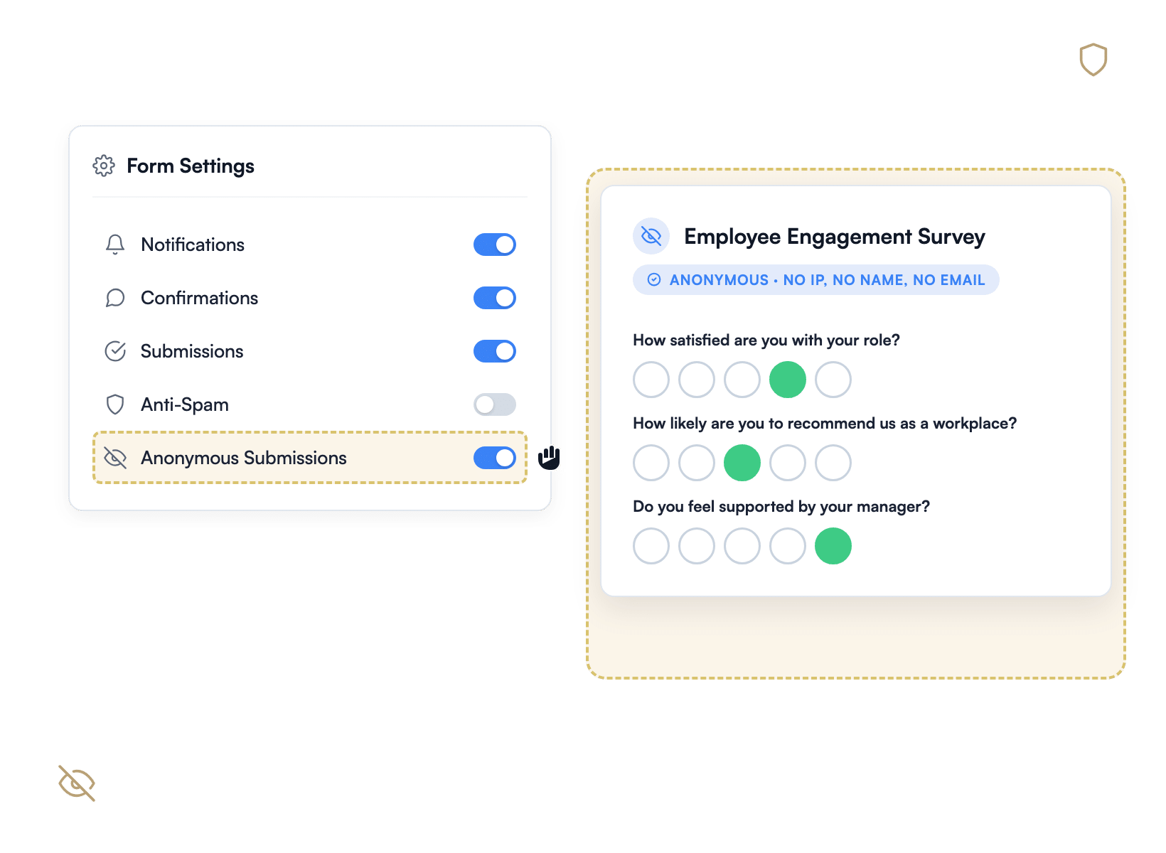 Sondaggio sui dipendenti WPForms - WPForms Sondaggio anonimo sull'engagement dei dipendenti creato con WPForms