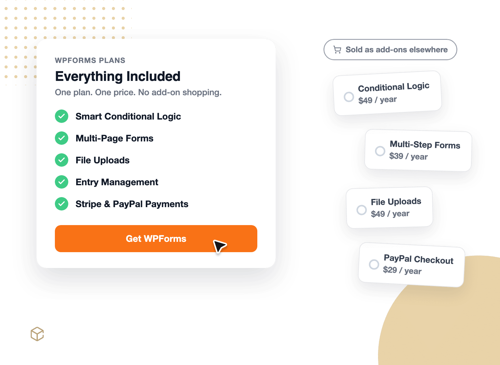 I piani WPForms includono le funzionalità che Ninja Forms vende come add-on separati