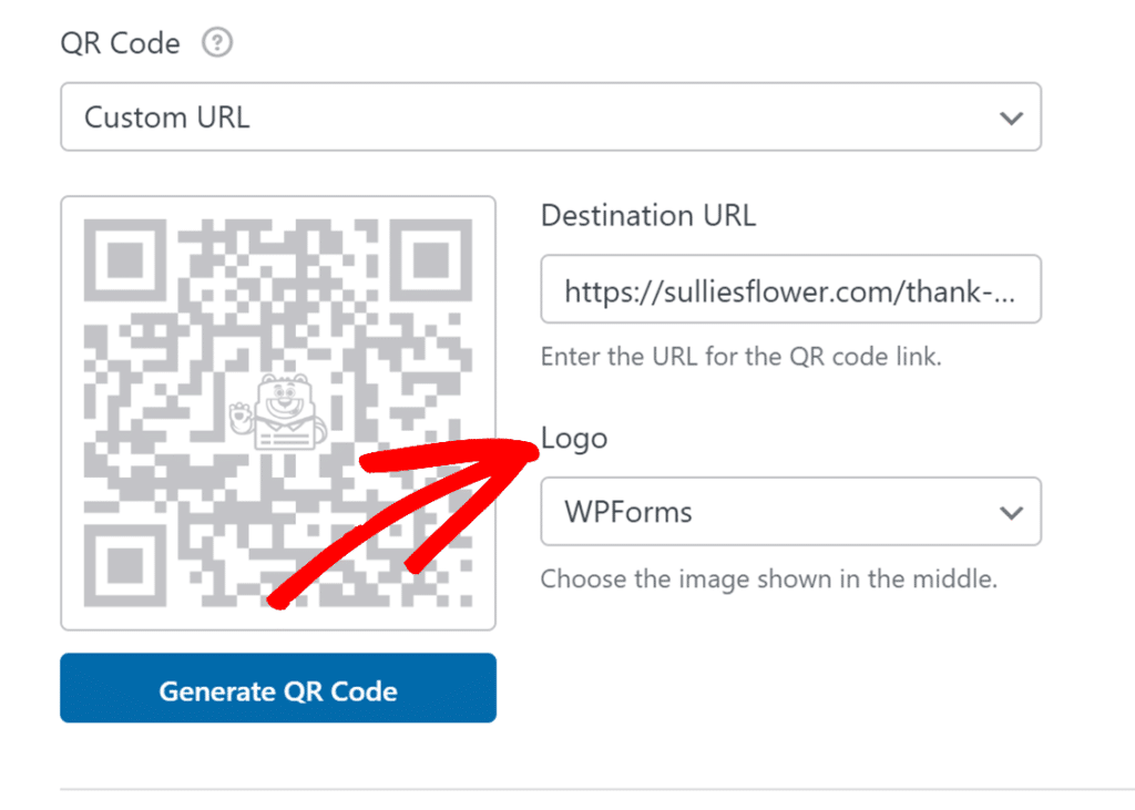 Elegir un logotipo para el centro del código QR