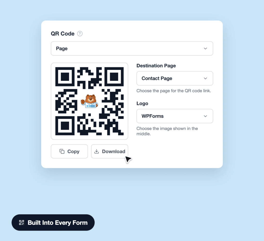 Free Print-Ready WordPress QR Code Form Plugin - WPForms