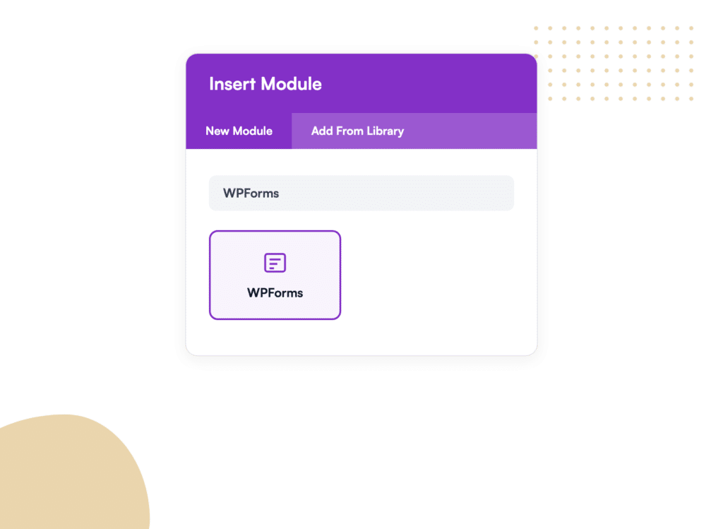 divi-zz-1-module-in-builder - WPForms Seleção do módulo WPForms dentro do Divi Builder