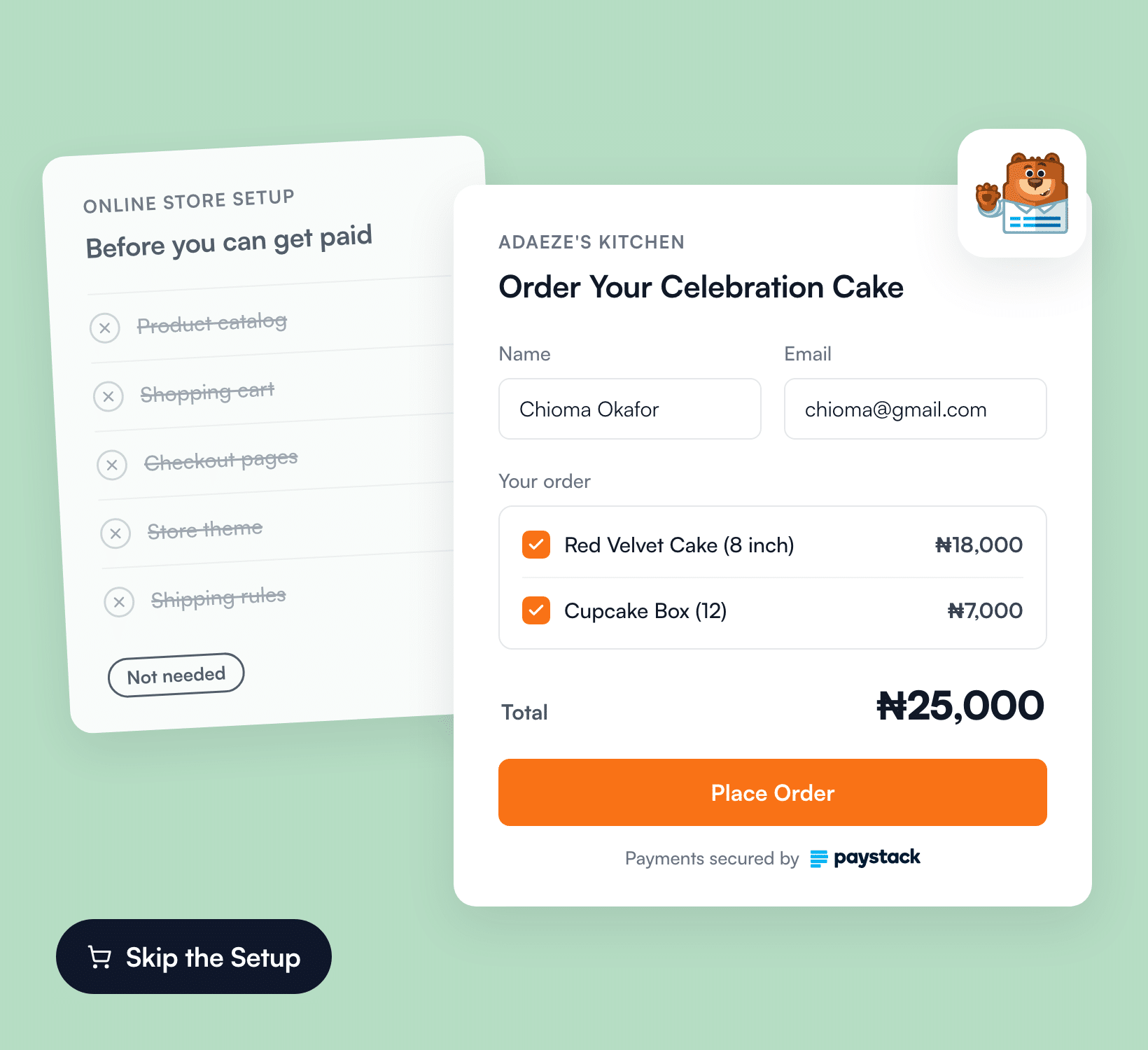 Paystack WordPress plugin payment form illustration